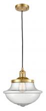 Innovations Lighting 201C-SG-G544 - Oxford - 1 Light - 12 inch - Satin Gold - Cord hung - Mini Pendant