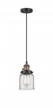 Innovations Lighting 201CSW-BAB-G52 - Bell - 1 Light - 5 inch - Black Antique Brass - Cord hung - Mini Pendant