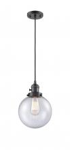 Innovations Lighting 201CSW-OB-G204-8 - Beacon - 1 Light - 8 inch - Oil Rubbed Bronze - Cord hung - Mini Pendant