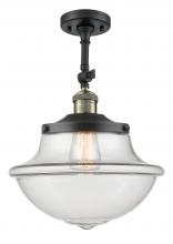 Innovations Lighting 201F-BAB-G542 - Oxford - 1 Light - 12 inch - Black Antique Brass - Semi-Flush Mount