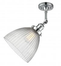 Innovations Lighting 201F-PC-G222 - Seneca Falls - 1 Light - 10 inch - Polished Chrome - Semi-Flush Mount