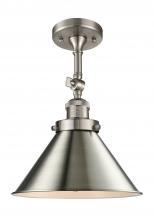 Innovations Lighting 201F-SN-M10-SN - Briarcliff - 1 Light - 10 inch - Brushed Satin Nickel - Semi-Flush Mount