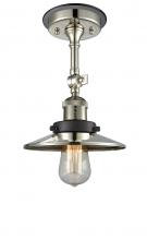 Innovations Lighting 201FBP-PNBK-M1-PN - Railroad - 1 Light - 8 inch - Polished Nickel - Semi-Flush Mount