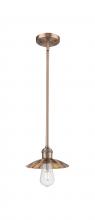 Innovations Lighting 201S-AC-M17-AC - Scallop - 1 Light - 8 inch - Antique Copper - Mini Pendant