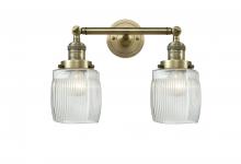  208-AB-G302-LED - Colton - 2 Light - 16 inch - Antique Brass - Bath Vanity Light