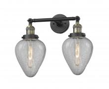 Innovations Lighting 208-BAB-G165 - Geneseo - 2 Light - 17 inch - Black Antique Brass - Bath Vanity Light