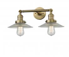 Innovations Lighting 208-BB-G2 - Halophane - 2 Light - 18 inch - Brushed Brass - Bath Vanity Light