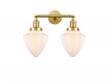 Innovations Lighting 208-SG-G661-7 - Bullet - 2 Light - 18 inch - Satin Gold - Bath Vanity Light