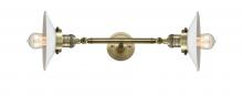 Innovations Lighting 208L-AB-G1 - Halophane - 2 Light - 9 inch - Antique Brass - Bath Vanity Light