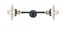 Innovations Lighting 208L-BAB-G1 - Halophane - 2 Light - 9 inch - Black Antique Brass - Bath Vanity Light