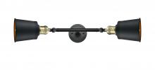 Innovations Lighting 208L-BAB-M9-BK - Addison - 2 Light - 5 inch - Black Antique Brass - Bath Vanity Light