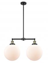 Innovations Lighting 209-BAB-G201-12 - Beacon - 2 Light - 27 inch - Black Antique Brass - Stem Hung - Island Light