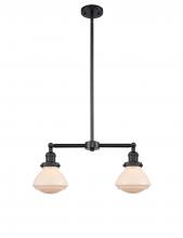 Innovations Lighting 209-BK-G321 - Olean - 2 Light - 22 inch - Matte Black - Stem Hung - Island Light