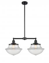 Innovations Lighting 209-BK-G542 - Oxford - 2 Light - 25 inch - Matte Black - Stem Hung - Island Light