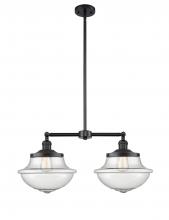 Innovations Lighting 209-BK-G544 - Oxford - 2 Light - 25 inch - Matte Black - Stem Hung - Island Light