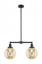 Innovations Lighting 209-OB-G208-8 - Beacon - 2 Light - 25 inch - Oil Rubbed Bronze - Stem Hung - Island Light