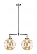 Innovations Lighting 209-PC-G208-10 - Beacon - 2 Light - 25 inch - Polished Chrome - Stem Hung - Island Light