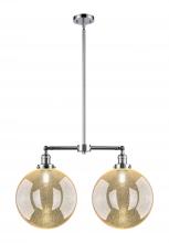 Innovations Lighting 209-PC-G208-12 - Beacon - 2 Light - 27 inch - Polished Chrome - Stem Hung - Island Light