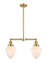 Innovations Lighting 209-SG-G661-7-LED - Bullet - 2 Light - 24 inch - Satin Gold - Stem Hung - Island Light