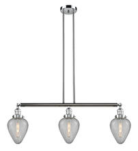 Innovations Lighting 213-PC-G165 - Geneseo - 3 Light - 38 inch - Polished Chrome - Stem Hung - Island Light