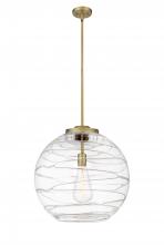 Innovations Lighting 221-1S-BB-G1213-18 - Athens Deco Swirl - 1 Light - 18 inch - Brushed Brass - Stem Hung - Pendant