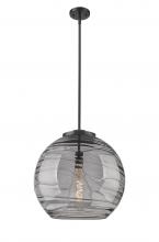 Innovations Lighting 221-1S-BK-G1213-18SM - Athens Deco Swirl - 1 Light - 18 inch - Matte Black - Cord hung - Pendant