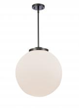 Innovations Lighting 221-1S-BK-G201-16 - Beacon - 1 Light - 16 inch - Matte Black - Cord hung - Pendant