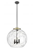 Innovations Lighting 221-3S-BAB-G1215-18-LED - Athens Water Glass - 3 Light - 18 inch - Black Antique Brass - Cord hung - Pendant