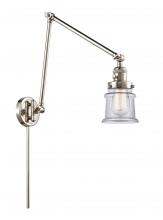 Innovations Lighting 238-PN-G182S - Canton - 1 Light - 8 inch - Polished Nickel - Swing Arm