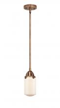  288-1S-AC-G311-LED - Dover - 1 Light - 5 inch - Antique Copper - Cord hung - Mini Pendant