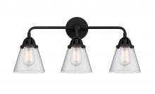 Innovations Lighting 288-3W-BK-G64 - Cone - 3 Light - 24 inch - Matte Black - Bath Vanity Light