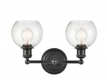  341-2W-BK-G124-6 - Concord - 2 Light - 16 inch - Matte Black - Bath Vanity Light