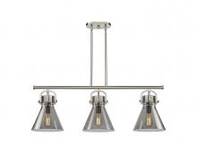 Innovations Lighting 410-3I-SN-G411-10SM - Newton Cone - 3 Light - 42 inch - Satin Nickel - Island Light