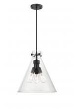 Innovations Lighting 410-3PL-BK-G411-16CL - Newton Cone - 3 Light - 16 inch - Matte Black - Cord hung - Pendant