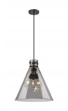 Innovations Lighting 410-3PL-BK-G411-18SM - Newton Cone - 3 Light - 18 inch - Matte Black - Cord hung - Pendant