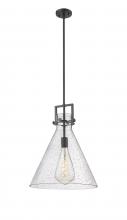 Innovations Lighting 411-1SL-BK-G411-16SDY - Newton Cone - 1 Light - 16 inch - Matte Black - Cord hung - Pendant