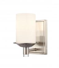 Innovations Lighting 417-1W-SN-W - Manhattan - 1 Light - 5 inch - Satin Nickel - Bath Vanity Light