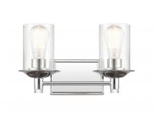 Innovations Lighting 417-2W-PC-SDY-LED - Manhattan - 2 Light - 15 inch - Polished Chrome - Bath Vanity Light