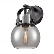 Innovations Lighting 423-1W-BK-G410-6SM - Pilaster II Sphere - 1 Light - 7 inch - Matte Black - Sconce