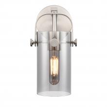 Innovations Lighting 423-1W-SN-G423-7SM - Pilaster II Cylinder - 1 Light - 7 inch Long Glass - Satin Nickel - Sconce