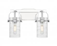 Innovations Lighting 423-2W-PC-G423-7DE - Pilaster II Cylinder - 2 Light - 15 inch - Polished Chrome - Bath Vanity Light