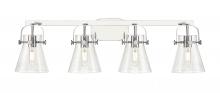 Innovations Lighting 423-4W-PC-G411-6SDY - Pilaster II Cone - 4 Light - 37 inch - Polished Chrome - Bath Vanity Light