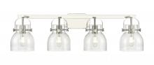 Innovations Lighting 423-4W-PN-G412-6SDY - Pilaster II Bell - 4 Light - 37 inch - Polished Nickel - Bath Vanity Light