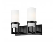 Innovations Lighting 426-2W-BK-G426-8WH - Utopia - 2 Light - 15 inch - Matte Black - Bath Vanity Light