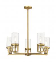 Innovations Lighting 426-5CR-BB-G426-8CL - Utopia - 5 Light - 24 inch - Brushed Brass - Chandelier