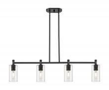 Innovations Lighting 434-4I-BK-G434-7CL - Crown Point - 4 Light - 44 inch - Matte Black - Island Light