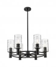 Innovations Lighting 434-6CR-BK-G434-7DE - Crown Point - 6 Light - 24 inch - Matte Black - Chandelier