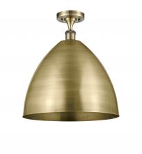 Innovations Lighting 516-1C-AB-MBD-16-AB - Bristol - 1 Light - 16 inch - Antique Brass - Semi-Flush Mount