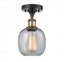 Innovations Lighting 516-1C-BAB-G104 - Belfast - 1 Light - 6 inch - Black Antique Brass - Semi-Flush Mount