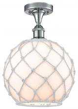 Innovations Lighting 516-1C-PC-G121-10RW - Farmhouse Rope - 1 Light - 10 inch - Polished Chrome - Semi-Flush Mount